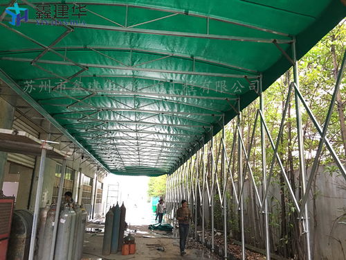 移动推拉雨棚厂家大型停车棚工程 推拉篷制作过程全解析
